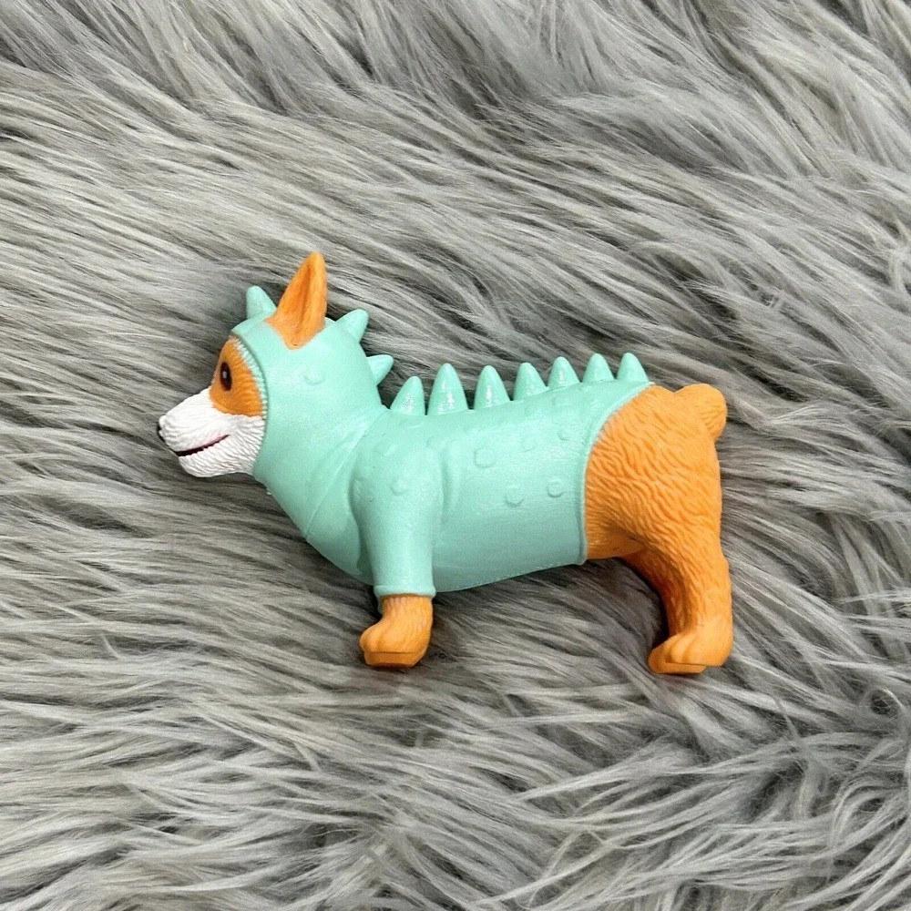 Halloween Plastic Corgi Puppy Dog‎ in Dinosaur Costume Ankyo Toys Collectible